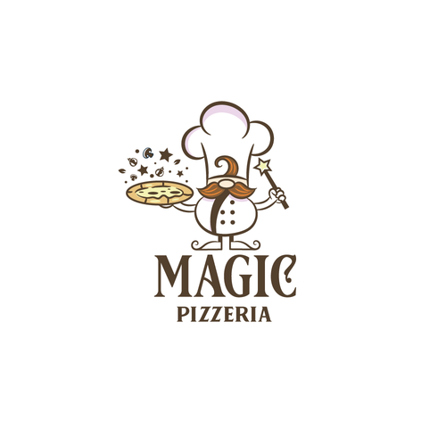 Cooking logo with the title 'The Wizard Chef'