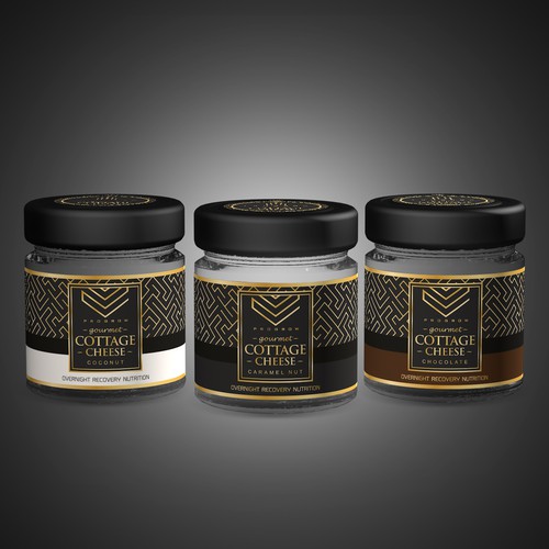 Packaging label with the title 'Luxury label design'