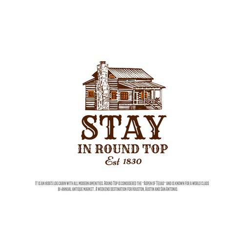 Cottage logo with the title 'Stay in Round Top'