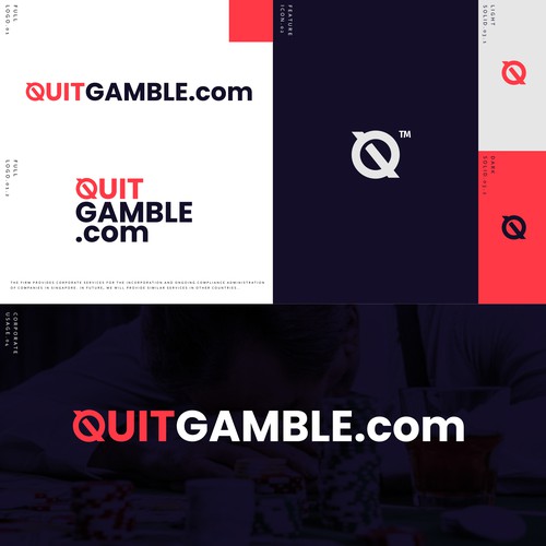 Organization design with the title 'QuitGamble.Com'