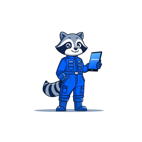 Raccoon design with the title 'Upstream Security'