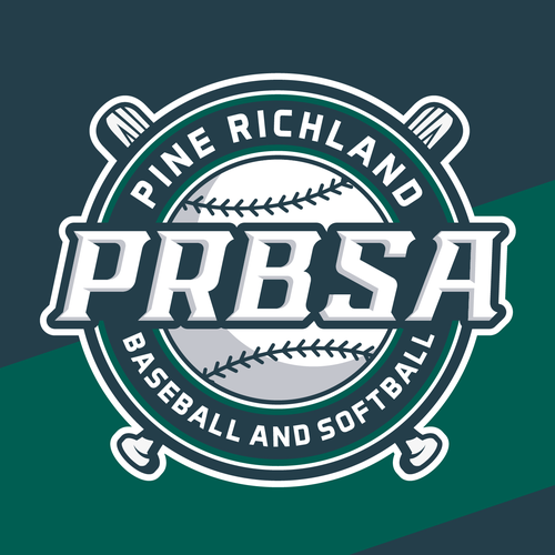 Bat design with the title 'Logo Pine Richland'