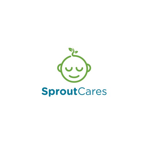 Sprout design with the title 'ChildCare Center App logo - SproutCares'