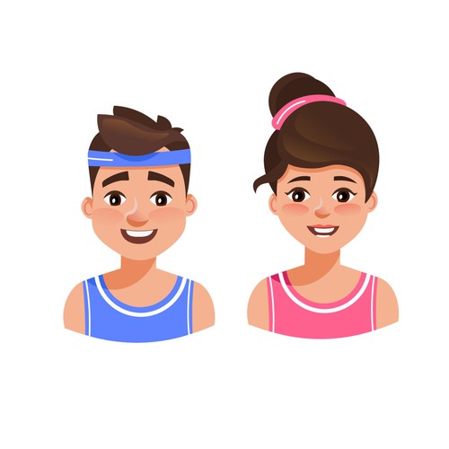 Smile illustration with the title 'High School Sports Player Avatar '