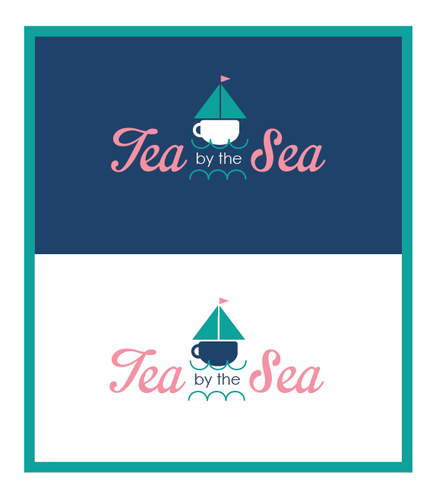 Teacup design with the title 'Tea by the Sea '