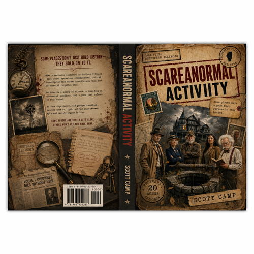 Horror book cover with the title 'Scareanormal Activity'