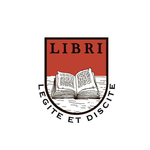 Student logo with the title 'Crest Logo with Open Book.'