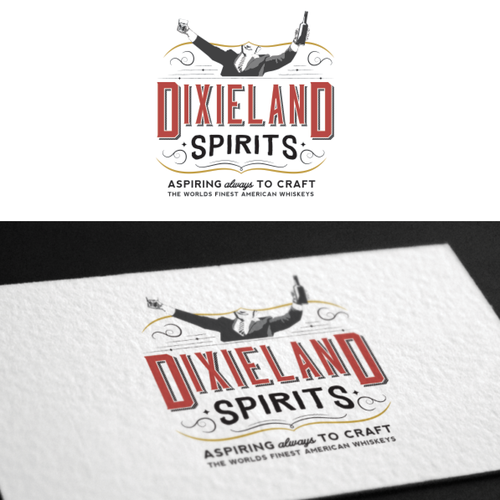 Authentic logo with the title 'Create a winning logo for America's best craft distillery'