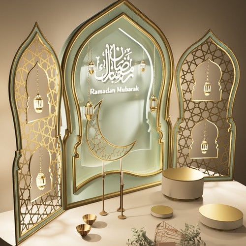 Backdrop design with the title 'Ramadan backdrop '