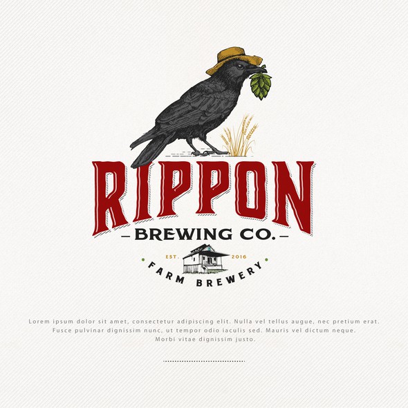 Barley design with the title 'Logo for Rippon Brewing co'