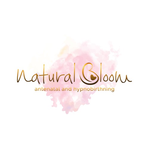 Birth design with the title 'A feminine brand for pregnancy antenatal and hypnobirthing classes'