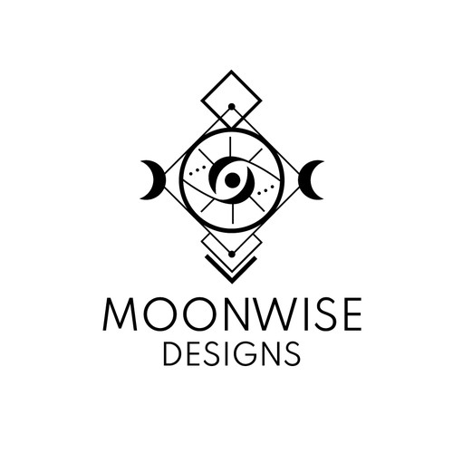 Mystical logo with the title 'Mystical geometric logo for crystal jewelry company'
