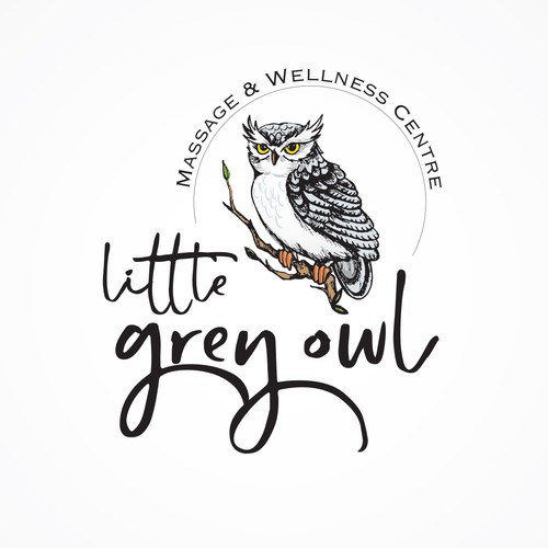 Logo with the title 'Little Grey Owl LOGO'