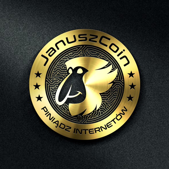 Meme logo with the title 'Logo Design for JanuszCoin'