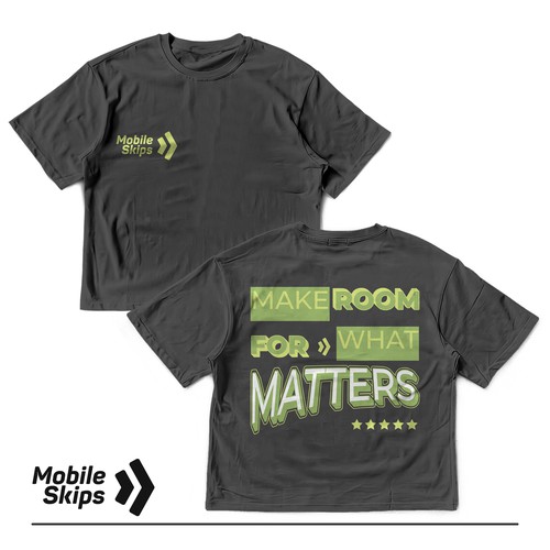 Edgy t-shirt with the title 'T-Shirt Design Concept for Mobile Skips'