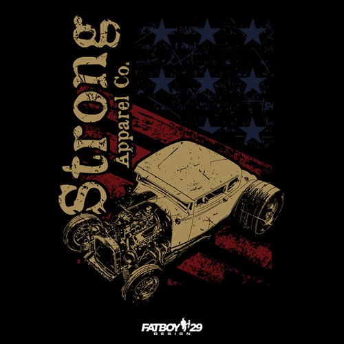 Flag t-shirt with the title 'T-shirt Design for Strong Apparel Co'