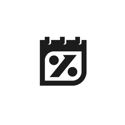 Calendar logo with the title 'Bold Logo concept for financial calendar website. '