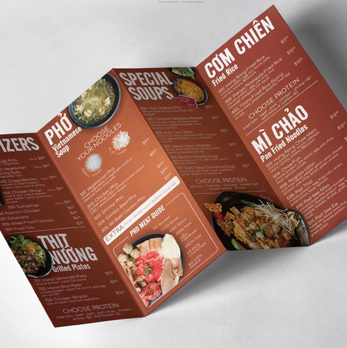Takeaway design with the title 'Asian Fusion'