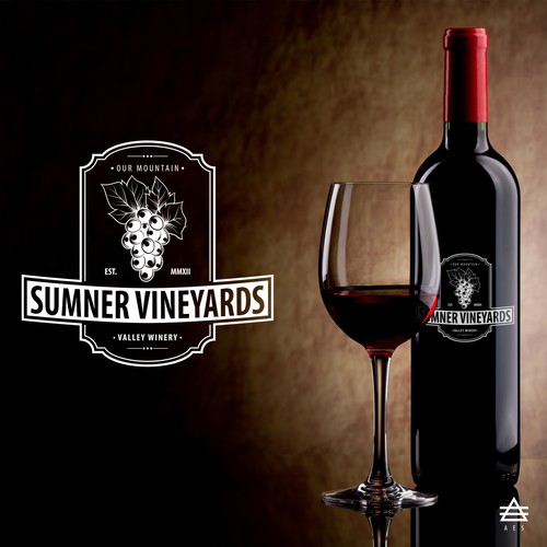 Winery logo with the title 'Logo For SUMNER VINEYARDS'