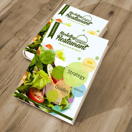 Plate design with the title 'The Restaurant Marketing Book CoverDesign '