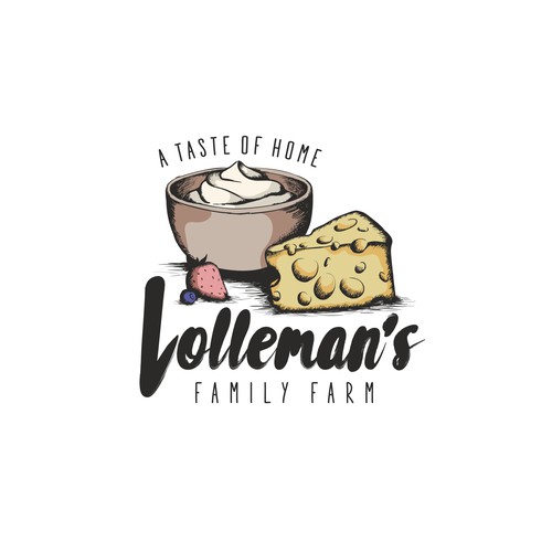 Milk logo with the title 'Volleman's Family Farm'