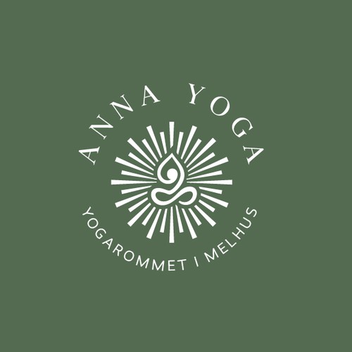 Abstract design with the title 'Yoga med Anna'