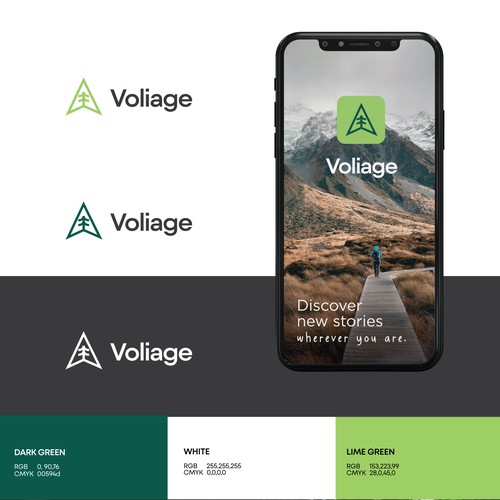 Navigation logo with the title 'Voliage'