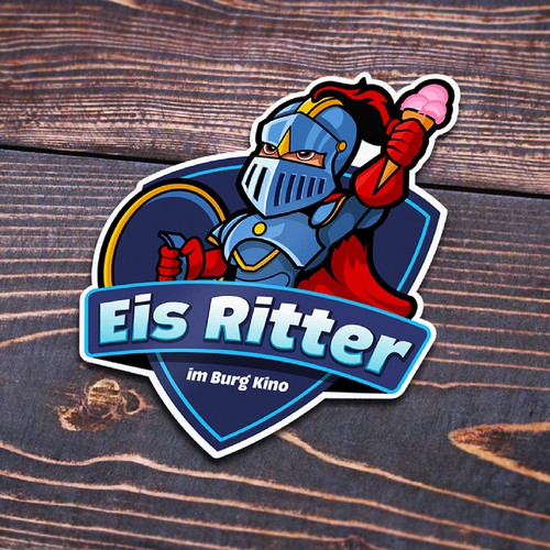 Sticker logo with the title 'Eis Ritter'