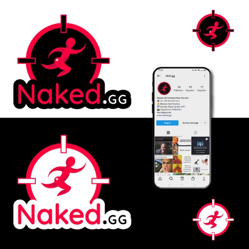 Responsive logo with the title 'NAKED LOGO'