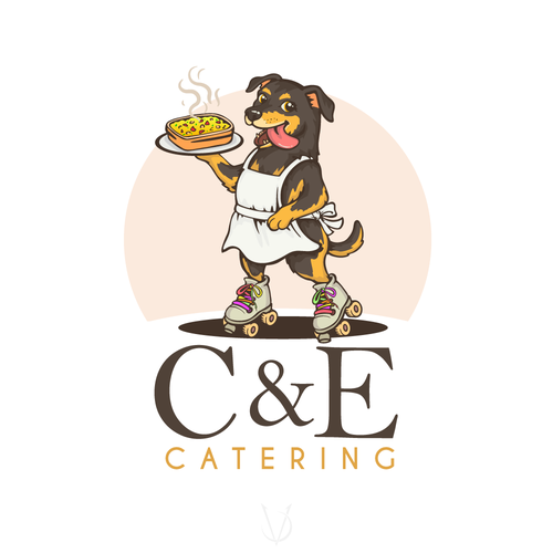 Adorable logo with the title 'C&E Catering'
