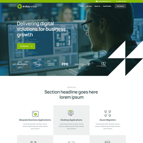 Service website with the title 'Website for Software Engineering Agency'