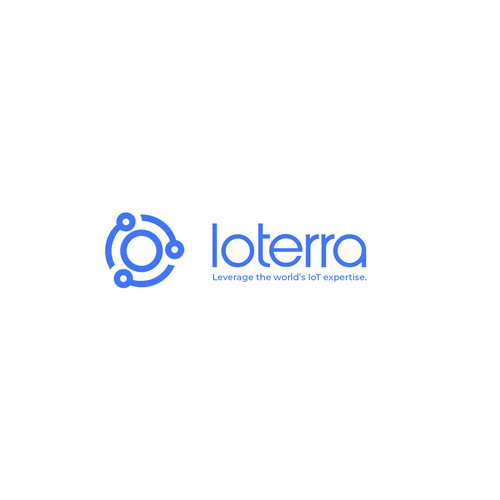 Circuit board logo with the title 'ioterra'
