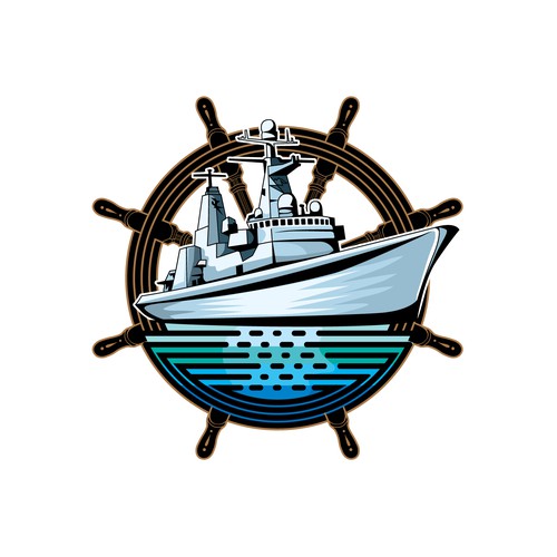 Illustrator design with the title 'classic logo for TREASURE COAST NAVAL MUSEUM'