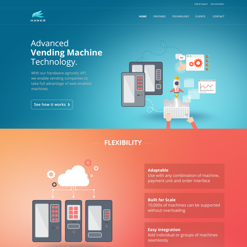 Tech website with the title 'One-Page Website for Start-Up Tech Company'