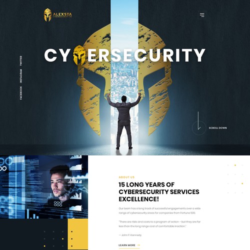 Tech website with the title 'AlexSta CyberSecurity AG'