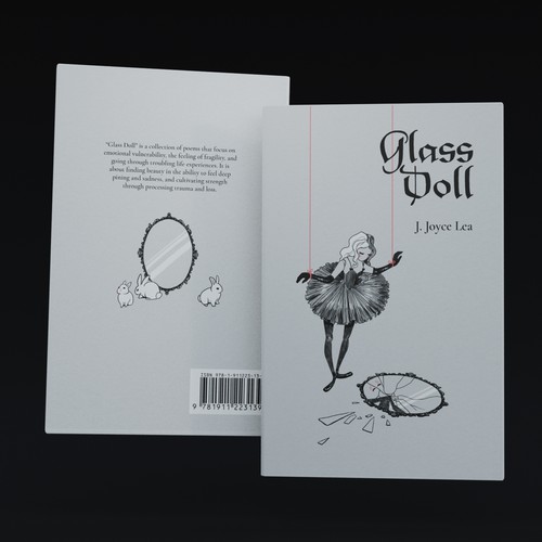 Doll design with the title 'Illustrated poetry book cover'