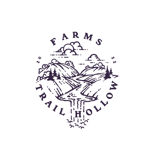 Ink logo with the title 'Trail Hollow farms'