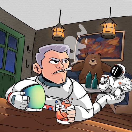 Astronaut artwork with the title 'Astronaut  NFT project'