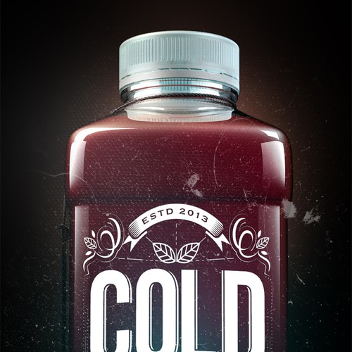 Rendering design with the title 'Cold Press - Package Design'