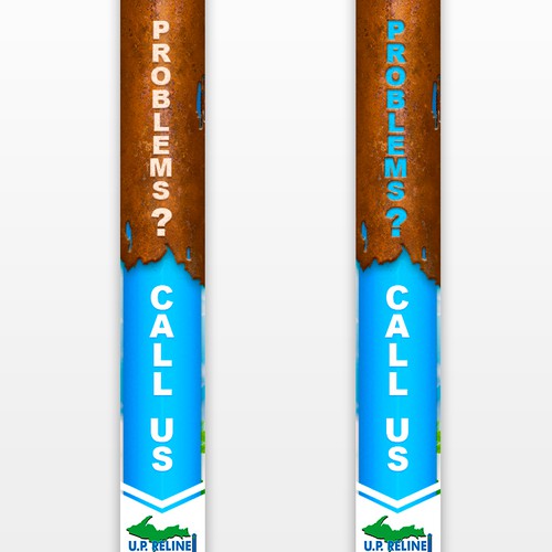 Newspaper design with the title 'Newspaper ad - U.P. Reline'