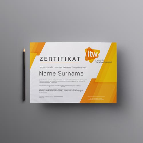 Certificate design with the title 'Certificate Design'