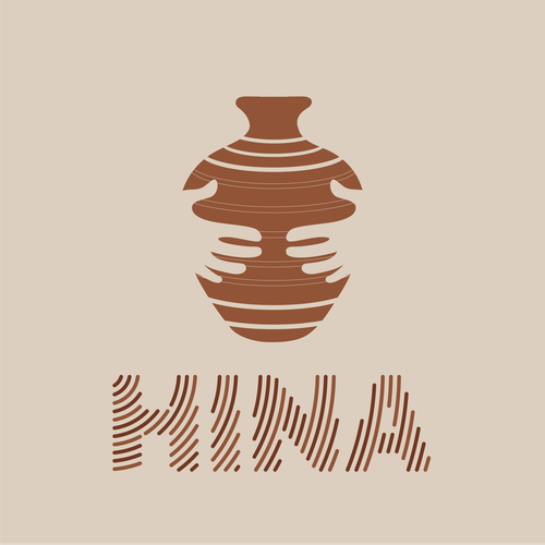 Ceramic logo with the title 'Logo Hina'