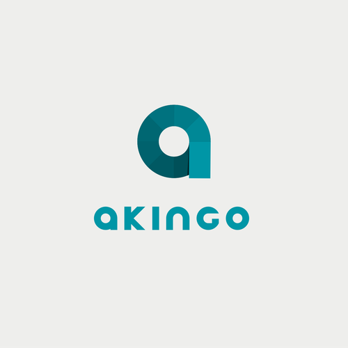 Material design logo with the title 'Logo Concept for akingo'