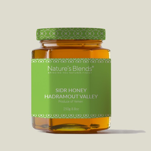 Honey packaging with the title 'Nature and bio packaging'