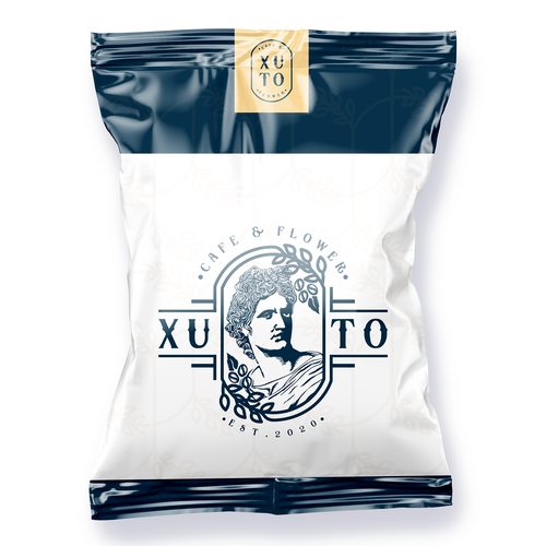 Coffee shop brand with the title 'Xuto logo'