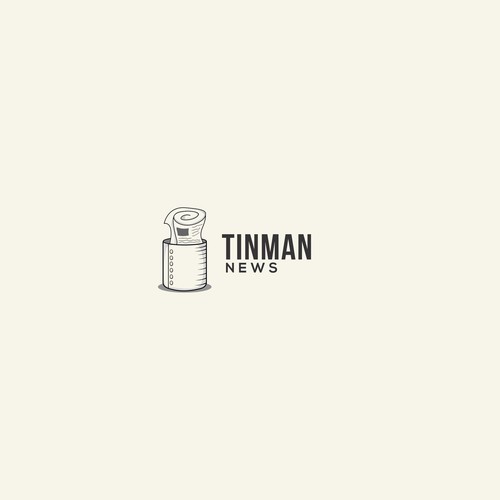 Newspaper design with the title 'logo for TINMAN NEWS'