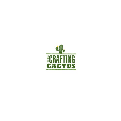 Cactus design with the title 'The Crafting Cactus DIY Craft Bar Logo Concept'