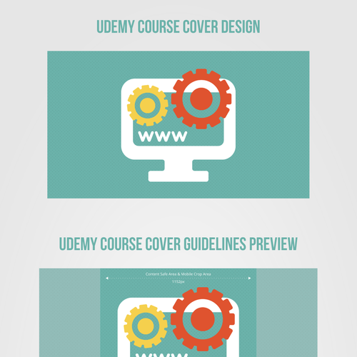 Course design with the title 'Udemy Cover Design for Web Programming Course'