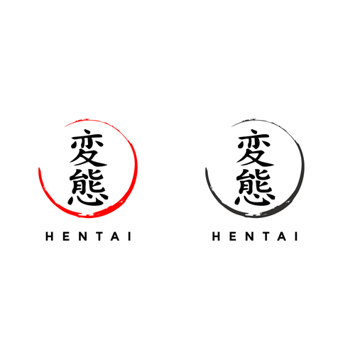 Sushi logo with the title 'Hentai japanese restaurant logo'