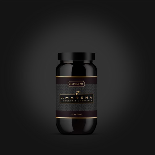 Jar label with the title 'Label For Classy Cocktail Cherry'